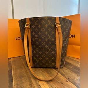 Authentic Louis Vuitton Shoulder Bag Sac Shopping Tote Monogram LV Handbag